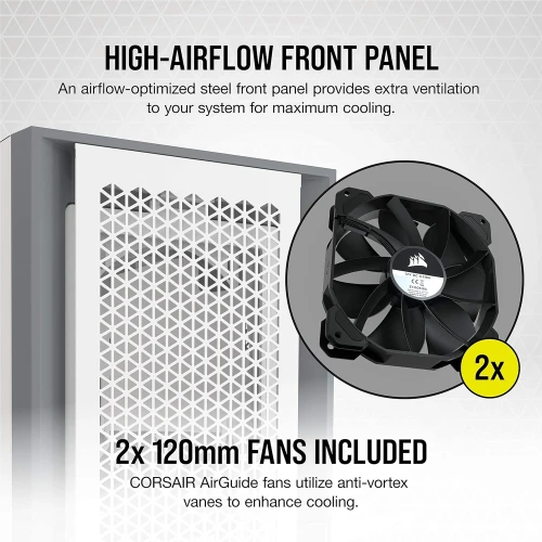 Obudowa Corsair 5000D AIRFLOW Tempered Glass White