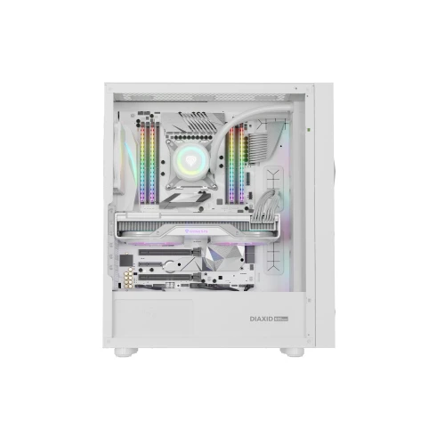 Obudowa Genesis Diaxid 605 ARGB Tempered Glass White