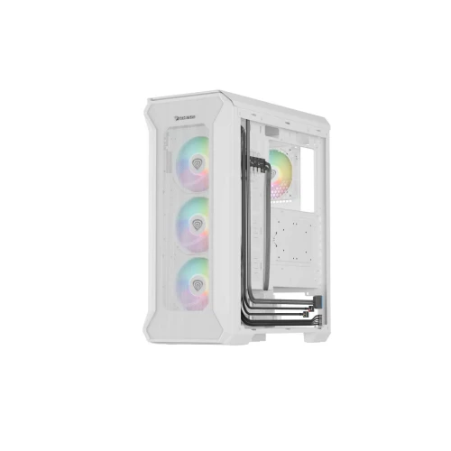 Obudowa Genesis Irid 505 ARGB V2 White Tempered Glass 