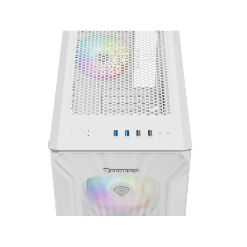 Obudowa Genesis Irid 505 ARGB V2 White Tempered Glass 