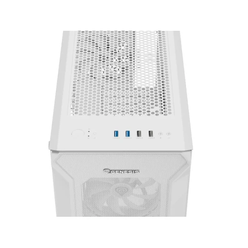 Obudowa Genesis Irid 505 ARGB V2 White Tempered Glass 