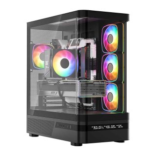 Obudowa Modecom Volcano AQ200 ARGB Tempered Glass Black