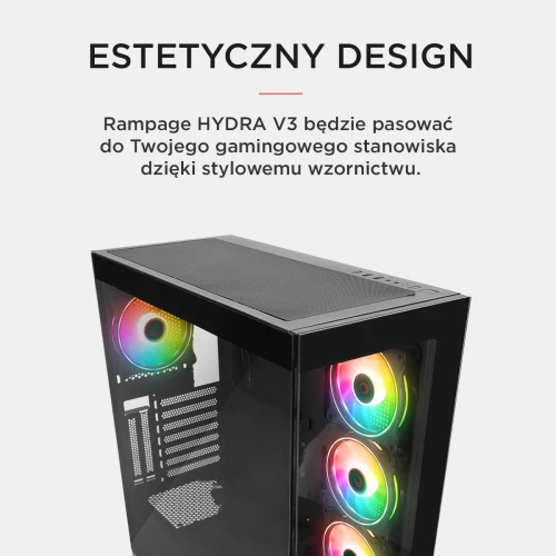 Obudowa Rampage Hydra V3 RGB Czarna