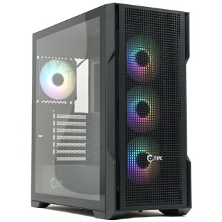 Obudowa ZENPC Apex TG Black 4x Fander P12 PWM PST ARGB
