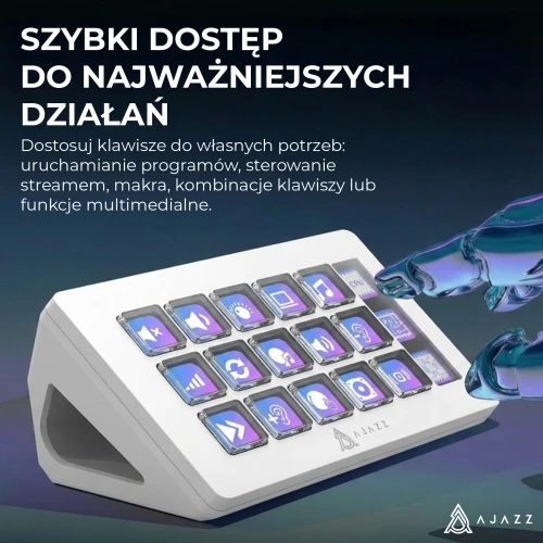 Panel streamingowy Ajazz AKP153E biały