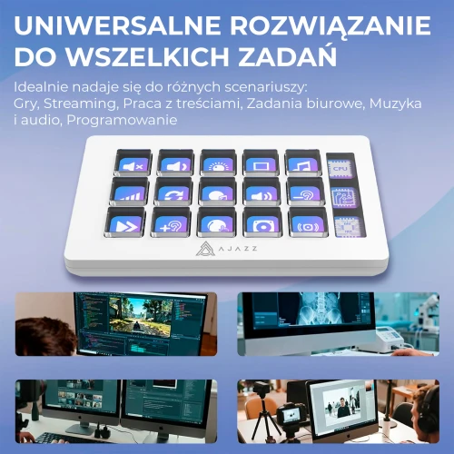 Panel streamingowy Ajazz AKP153E biały