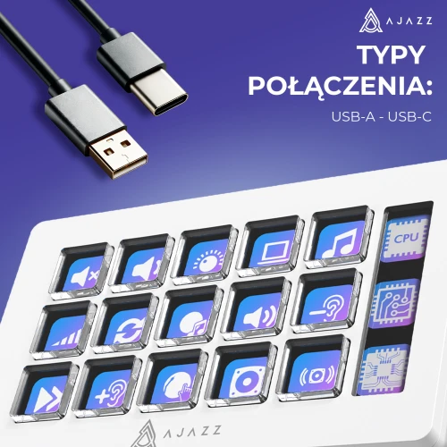 Panel streamingowy Ajazz AKP153E biały