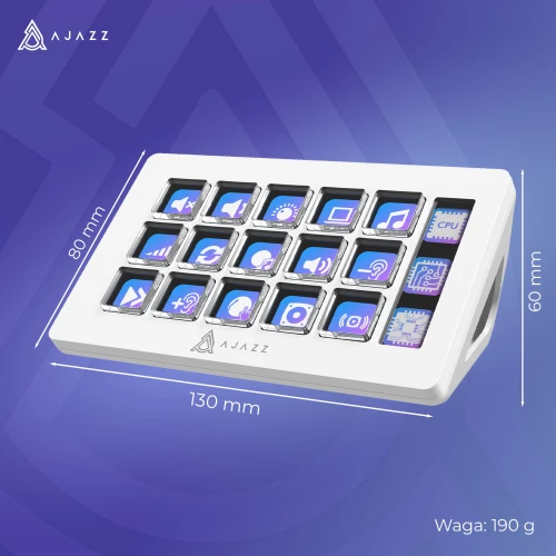 Panel streamingowy Ajazz AKP153E biały