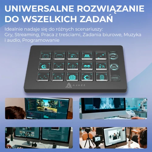 Panel streamingowy Ajazz AKP153E czarny