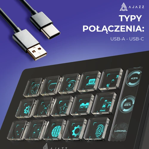 Panel streamingowy Ajazz AKP153E czarny