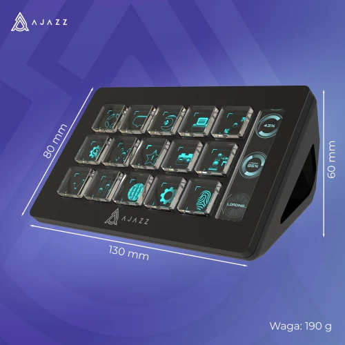 Panel streamingowy Ajazz AKP153E czarny