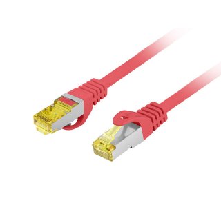 Patchcord Kat.6a S/FTP LSZH Cu 5m Czerwony Fluke Passed Lanberg