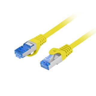 Patchcord Kat.6a S/FTP LSZH Cca 0.25m Żółty Fluke Passed Lanberg