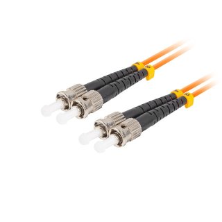 Patchcord Światłowodowy Mm St/upc-st/upc Duplex 3.0mm Om2 50/125 LSZH 15m Pomarańczowy Lanberg