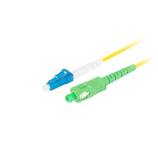 Patchcord Światłowodowy Sm Lc/upc-sc/apc Simplex 3.0mm LSZH G657a1 1m Żółty Lanberg