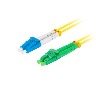 Patchcord Światłowodowy Sm Lc/apc-lc/upc Duplex 3.0mm LSZH G657a1 2m Żółty Lanberg