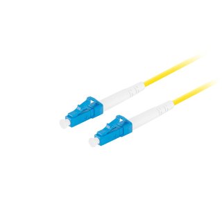 Patchcord Światłowodowy Sm Lc/upc-lc/upc Simplex 3.0mm LSZH G657a1 10m Żółty Lanberg