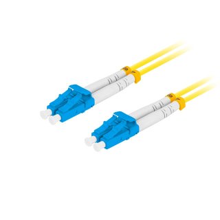 Patchcord Światłowodowy Sm Lc/upc-lc/upc Duplex 3.0mm LSZH G657a1 5m Żółty Lanberg