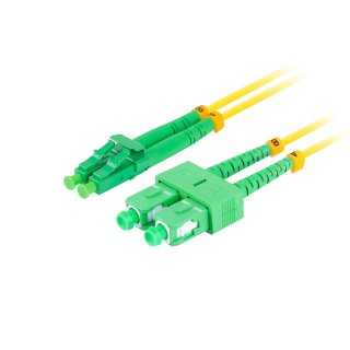 Patchcord Światłowodowy Sm Sc/apc-lc/apc Duplex 3.0mm LSZH G657a1 2m Żółty Lanberg