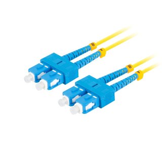 Patchcord Światłowodowy Sm Sc/upc-sc/upc Duplex 3.0mm LSZH G657a1 10m Żółty Lanberg
