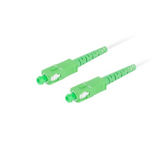 Patchcord Światłowodowy Sm Sc/apc-sc/apc Simplex 3.0mm LSZH G657a2 30m Biały Lanberg
