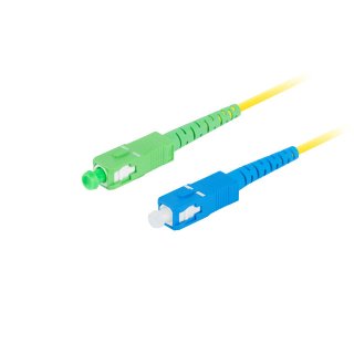 Patchcord Światłowodowy Sm Sc/apc-sc/upc Simplex 3.0mm LSZH G657a1 3m Żółty Lanberg