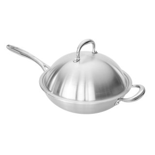 Patelnia WOK 28cm x 8,20 cm na indukcję Shiori 撓 Stainless Steel 304