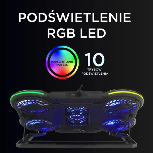 Podstawka chłodząca do laptopa Rampage Prote R6 RGB