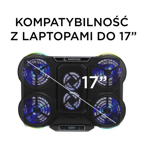 Podstawka chłodząca do laptopa Rampage Prote R6 RGB