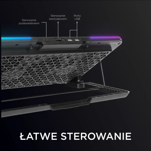 Podstawka chłodząca do laptopa Rampage Sixpower R9 RGB