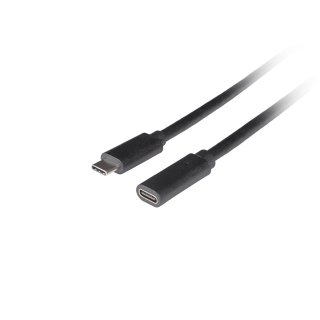 Przedłużacz USB-C M/f 3.1 1.5m Czarny Lanberg