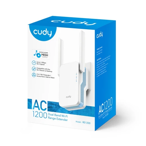 Repeater Cudy RE1200 Wzmacniacz sygnału WiFi Mesh