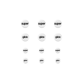 Ślizgacze Superglide 2 Uniwersalne 6mm + 9mm 12szt Szklane Białe (Type-C)