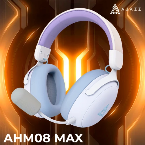 Słuchawki Ajazz AHM08 MAX bezprzewodowe białe