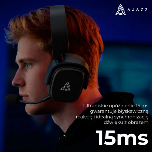 Słuchawki Ajazz AHM09 MAX bezprzewodowe czarne