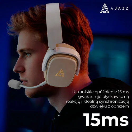 Słuchawki Ajazz AHM09 MAX bezprzewodowe białe