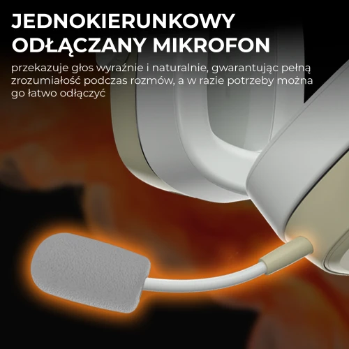 Słuchawki Ajazz AHM09 MAX bezprzewodowe białe