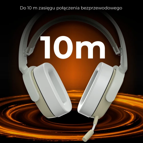 Słuchawki Ajazz AHM09 MAX bezprzewodowe białe