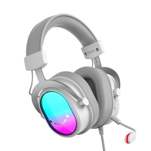 Słuchawki Fifine H16W USB 7.1 RGB White