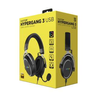 Słuchawki HATOR HYPERGANG 3 USB Wired Black
