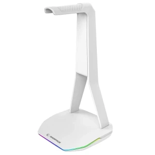 Stojak na słuchawki Rampage Tower T14 RGB  HUB USB White