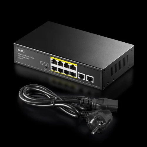 Switch Cudy FS1010P Przełącznik sieciowy 8-portowy PoE+ 120W