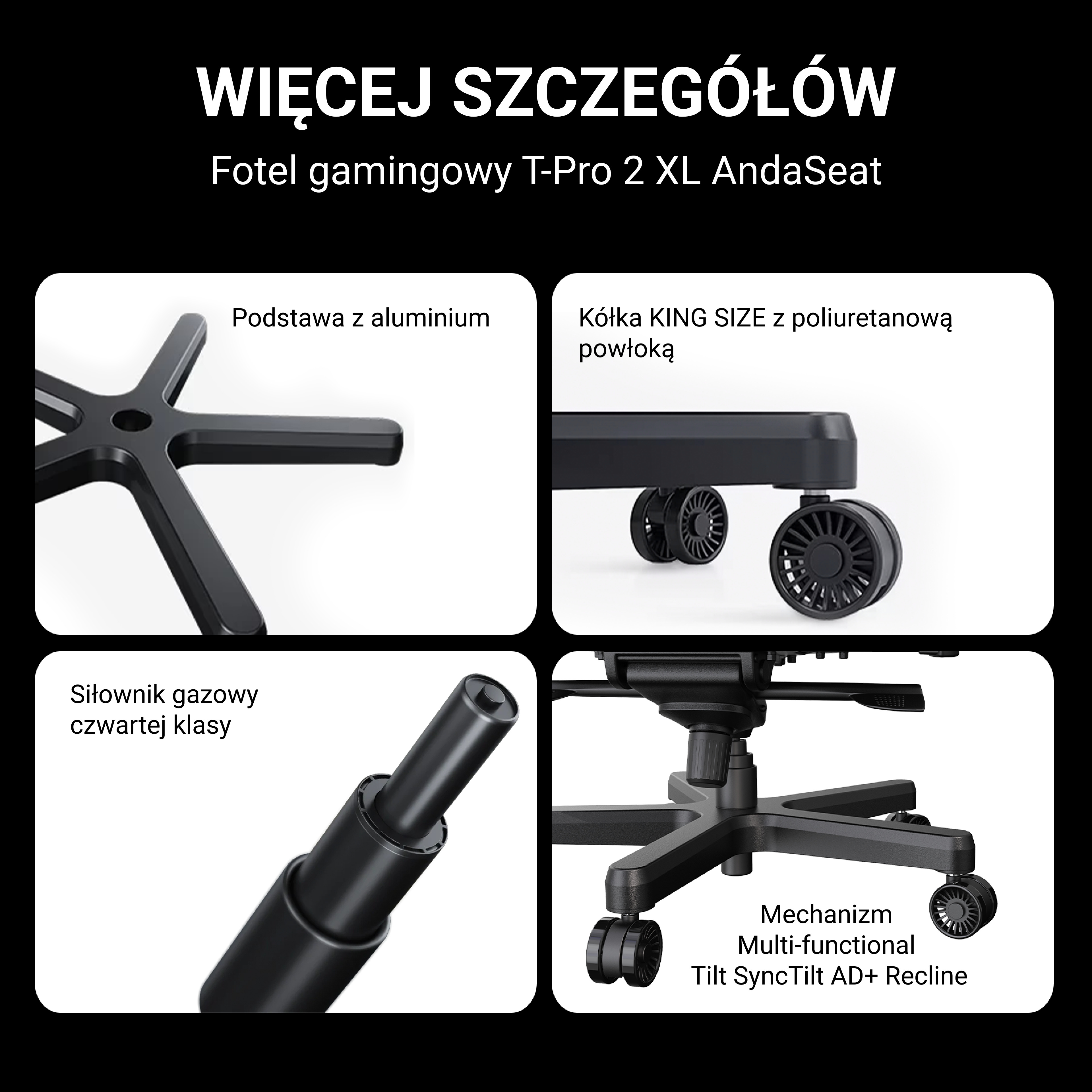 Anda Seat T-Pro 2 XL dla różnych sylwetek