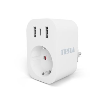 Tesla listwa zasilająca 4 gniazda 2xUSB-A 1xUSB-C