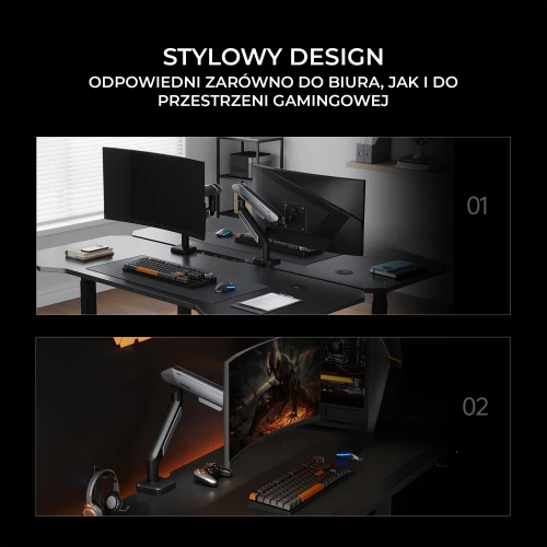 Uchwyt do monitora Anda Seat Stealth II Pro 17-42" Czarny