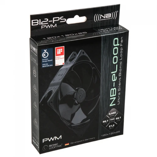 Wentylator NoiseBlocker NB-eLoop Fan B12-PS Black Edition - 120mm PWM