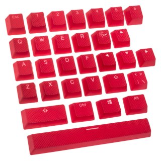 Zestaw gumowych nakładek na klawisze, gumowane do podświetlenia - czerwony