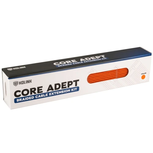 Zestaw przedłużaczy Kolink Core Adept Braided Cable Extension Kit - Orange