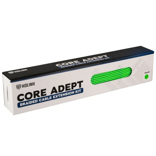 Zestaw przedłużaczy Kolink Core Adept Braided Cable Extension Kit - Green