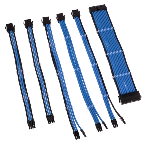 Zestaw przedłużaczy Kolink Core Adept Braided Cable Extension Kit - Blue